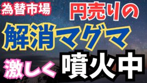 【2024年7月25日】為替市場 円売り解消マグマ  激しく噴火中　昨日も展開した通り投資家は変動率の上昇した投資対象を持ち続けられない　底入れのめども考えていきます