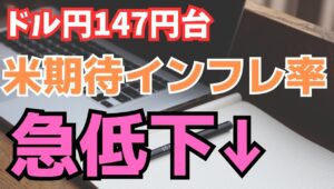 【2024年8月13日】ドル円147円台  米期待インフレ率  急低下　期待インフレ率の低下はドル売り要因　現状なぜそうなっているのか？今後は？検証していきます