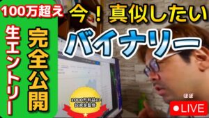 バイナリー【保存版】利益100万超えマル秘エントリーを生撮り！今真似したいがここにある