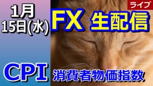【TAKA FX】新年一発目のCPI　動きそうな気はする　CPI生ライブ 1月15日（水）22時00頃～