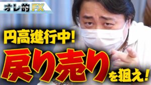 FX、ドル円、円高が進行中！“戻り売り”を狙え！！