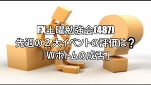 FX土曜勉強会(487)先週の２大イベントの評価は❔「Ｗボトムの成否」#fx初心者 #fx必勝法 #トレードシナリオ #トレード記録