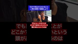 引きで見るからわかること 人間の感性で補強しよう #fx #トレード #感性 #成功 #名言 #名言集 #shorts