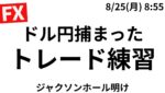【FXライブ】ジャクソンホールを終え月曜朝！ドル円はどうなる？捕まっているので軽くトレード 8/25 21:00〜