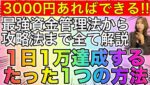 【初心者でも3000円からできる!!】1日1万確実に稼ぐ資金管理戦略&攻略法でまるっと解説